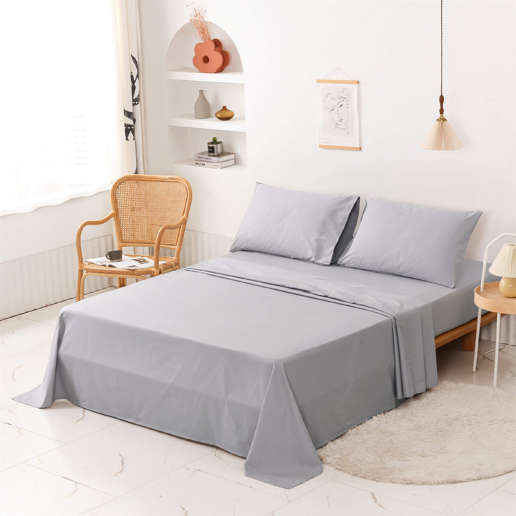 Grey Sheets Set - TanNicoor