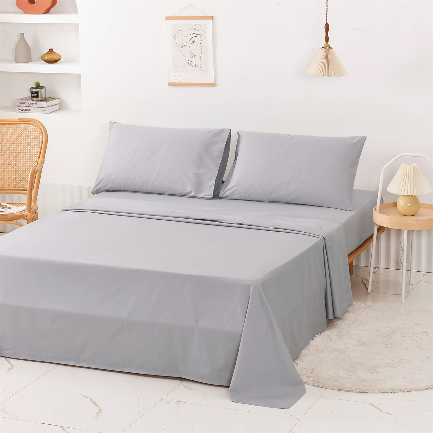 Grey Sheets Set - TanNicoor