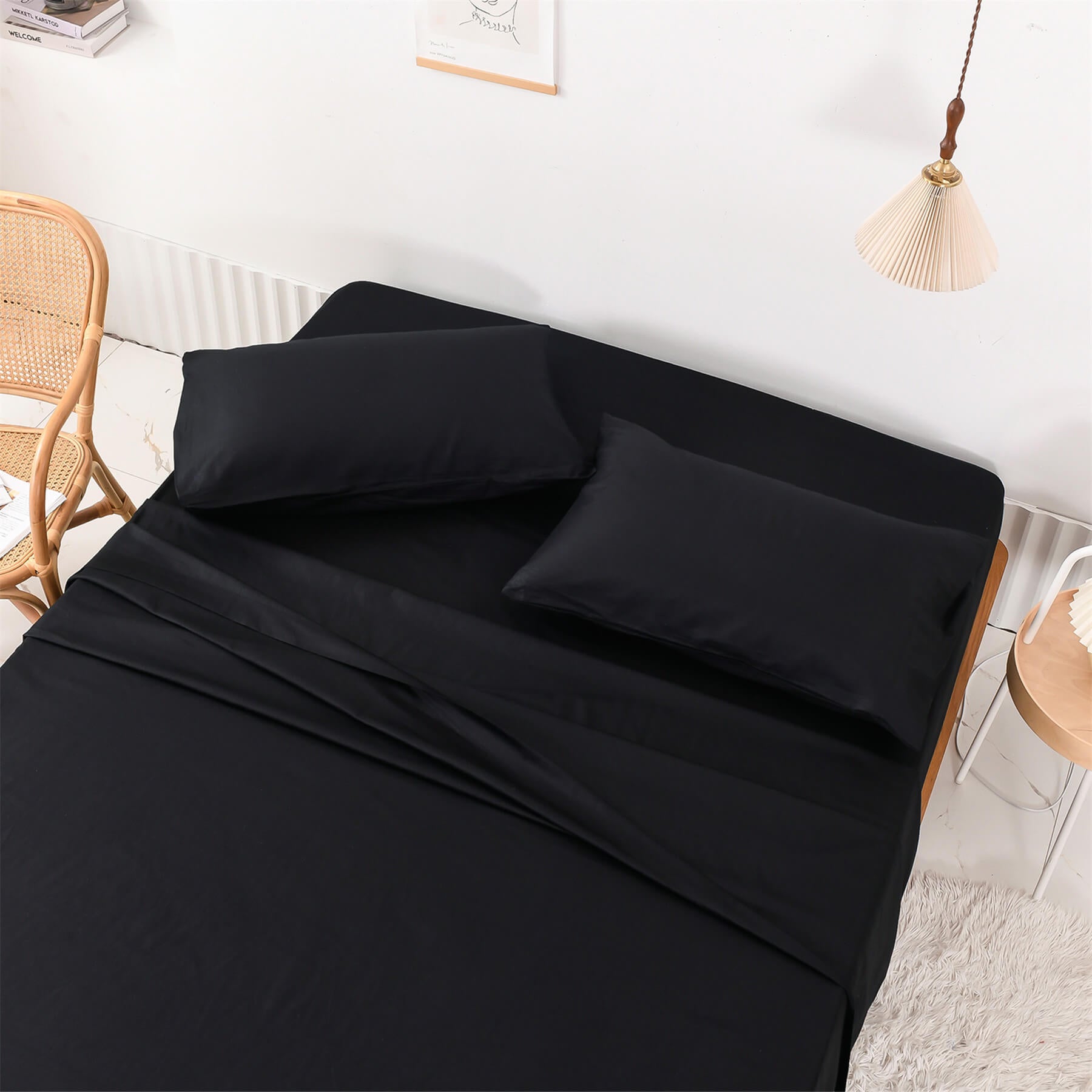 Black Sheets Set - TanNicoor