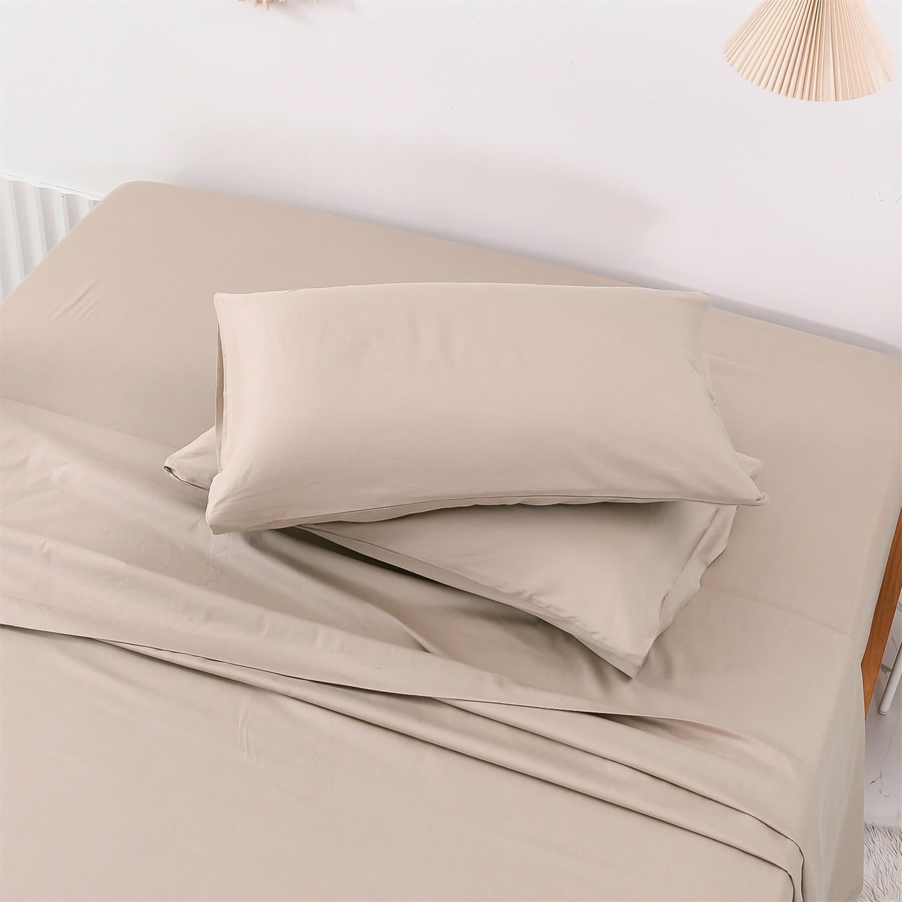 Beige Sheets Set - TanNicoor