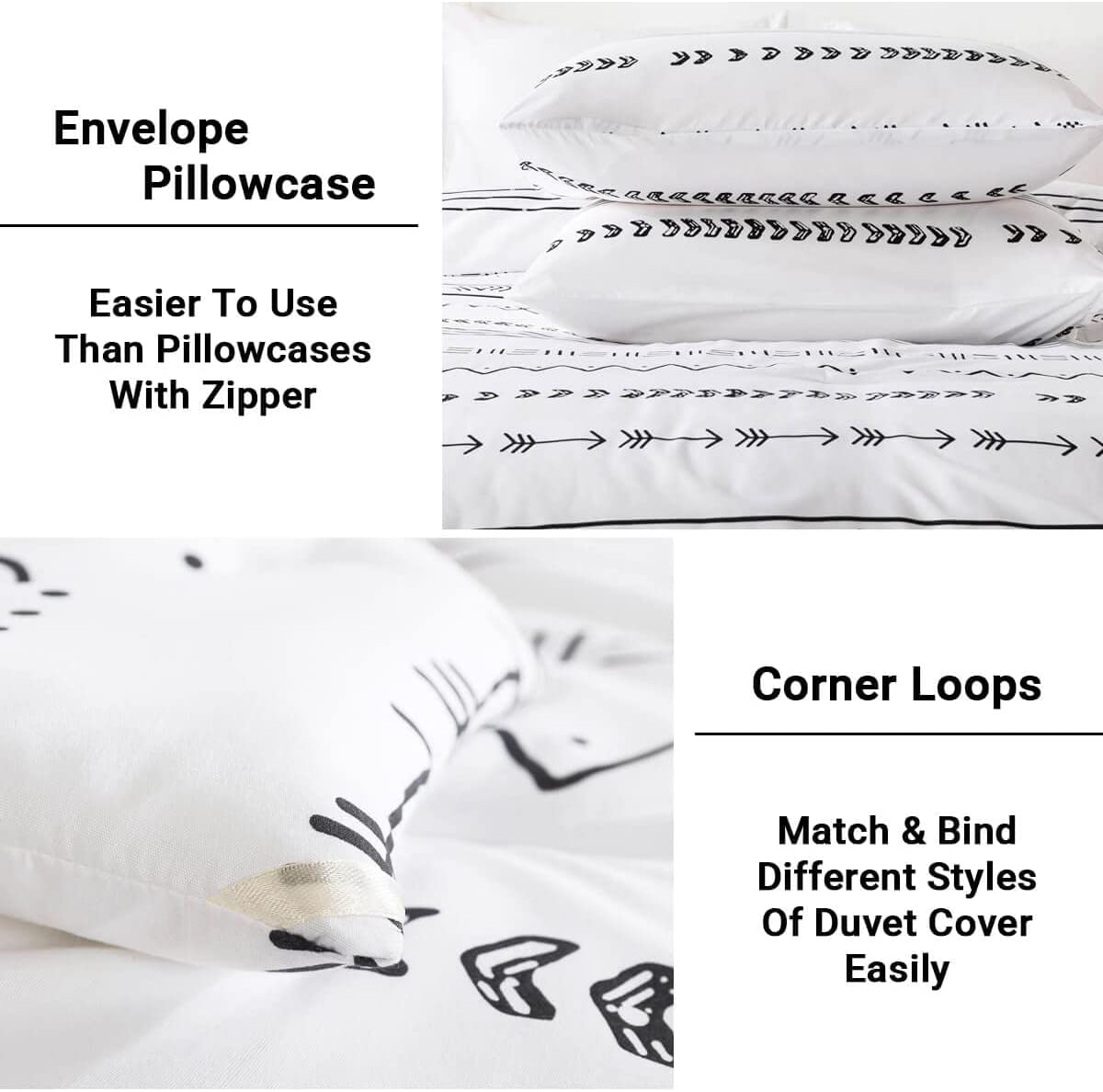 White Boho Comforter Set - TanNicoor