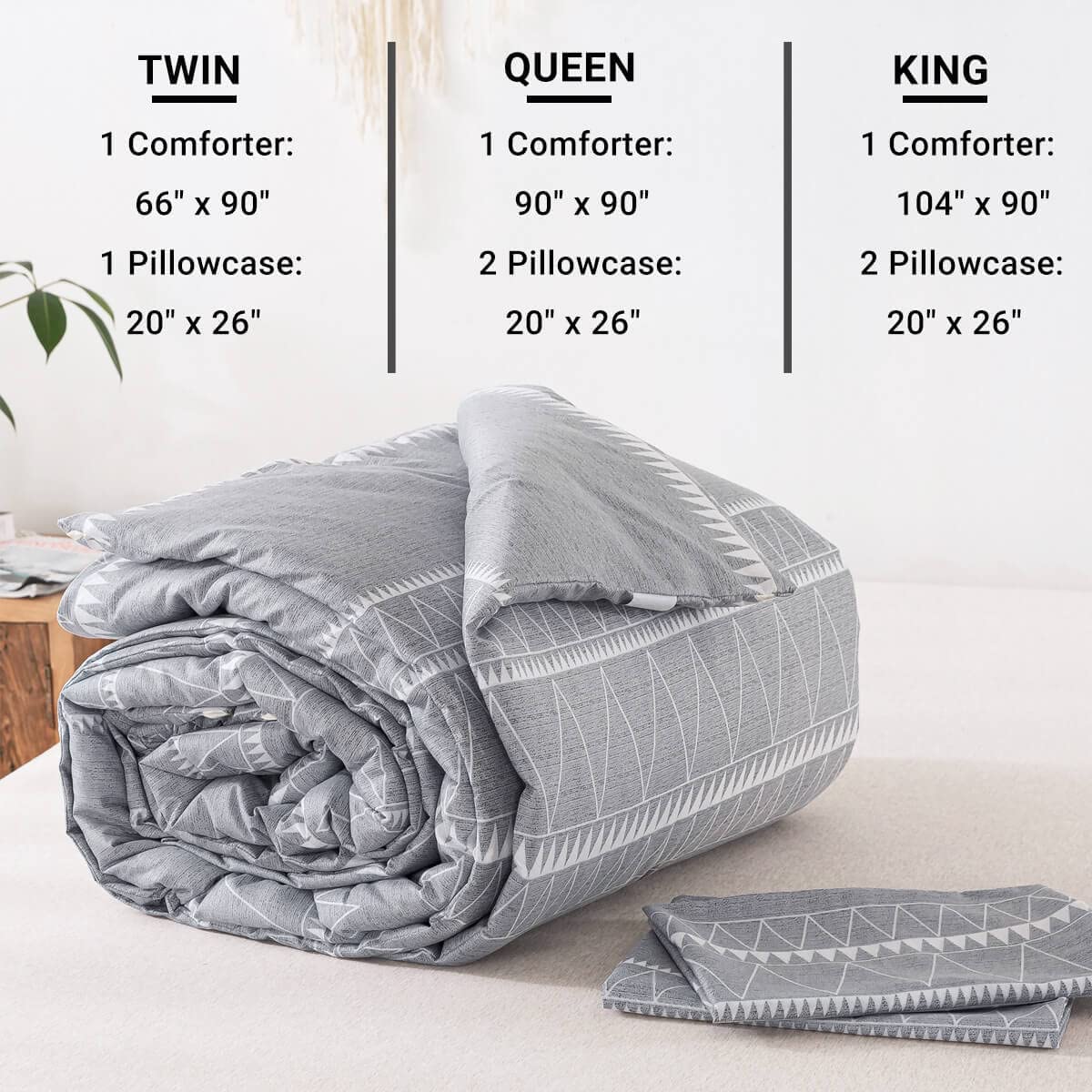 Grey Boho Comforter Set - TanNicoor